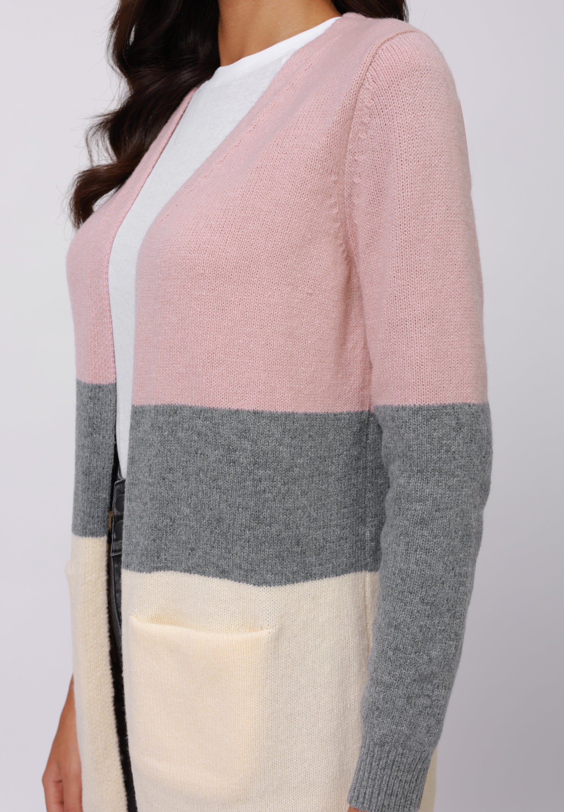 Anna Field Cardigan - Purple/grey/ercu
