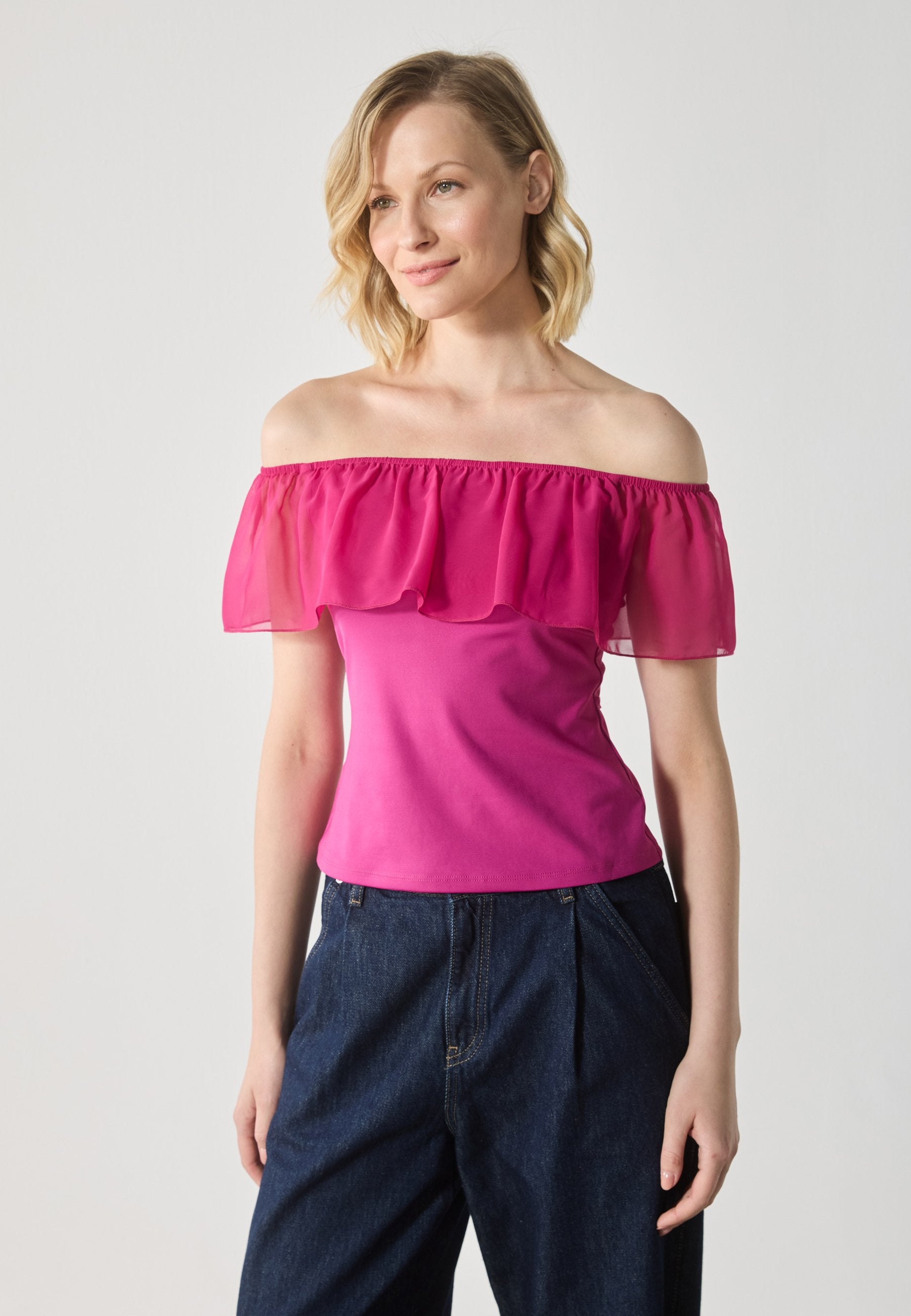 Anna Field Print T-shirt - Festival Fuchsia