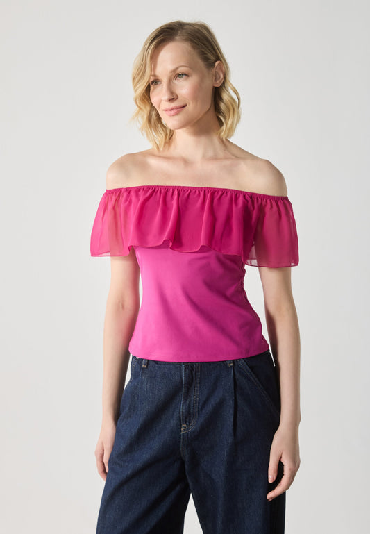 Anna Field Print T-shirt - Festival Fuchsia