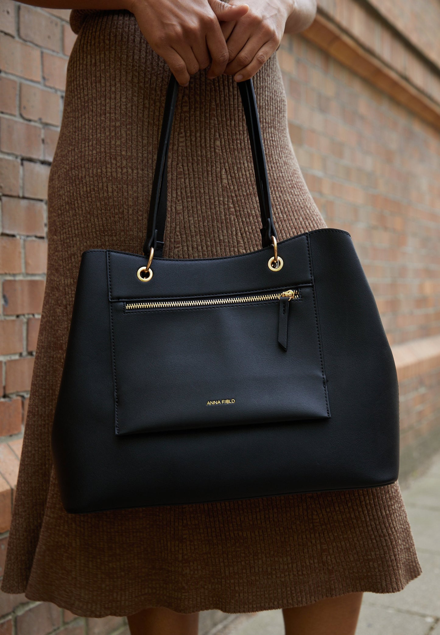 Anna Field Tote Bag - Black