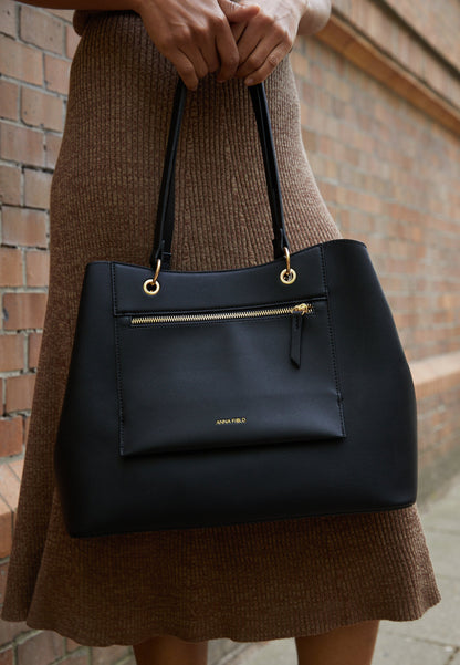 Anna Field Tote Bag - Black