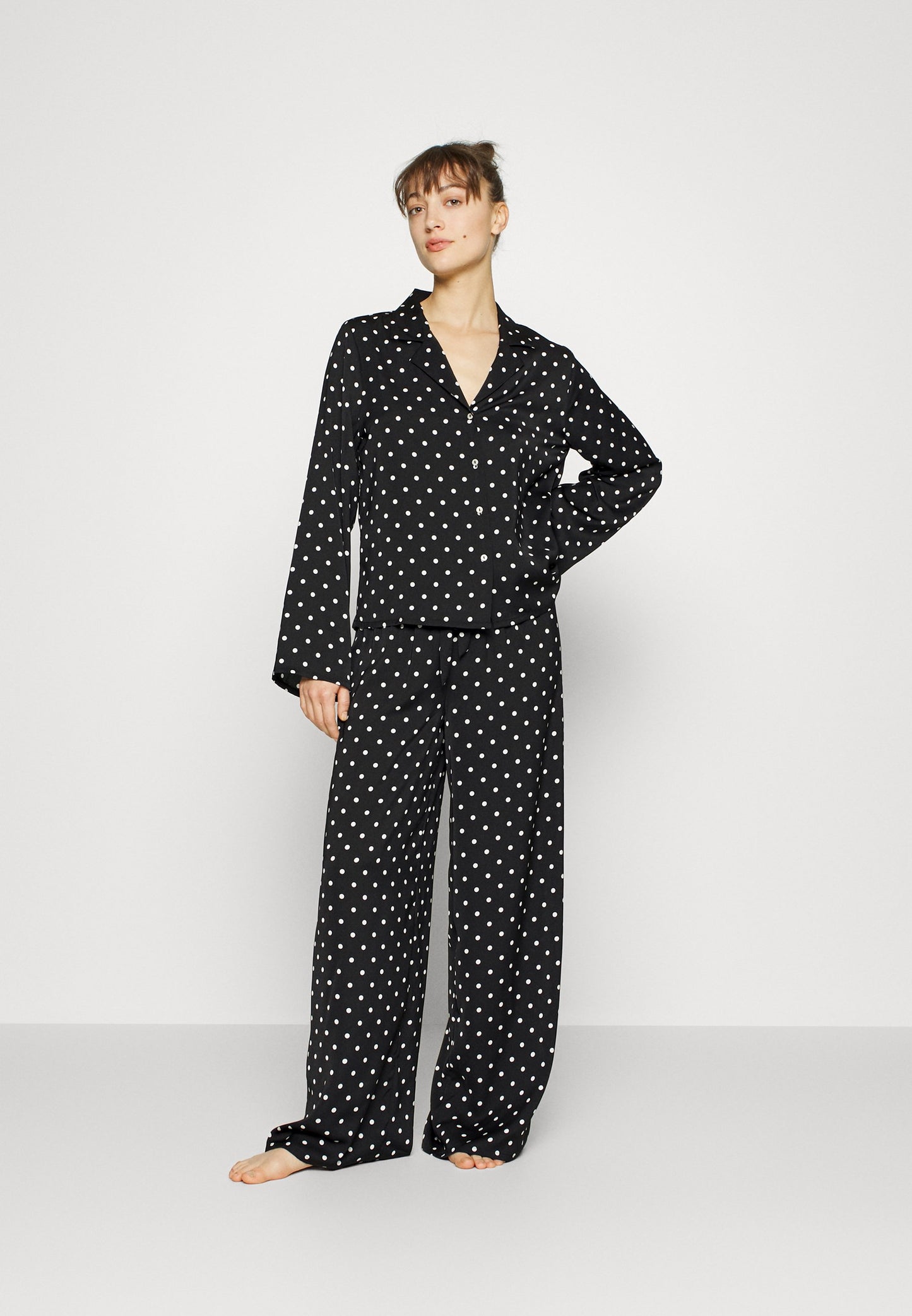 Anna Field Pyjama Set - Black/Off-White