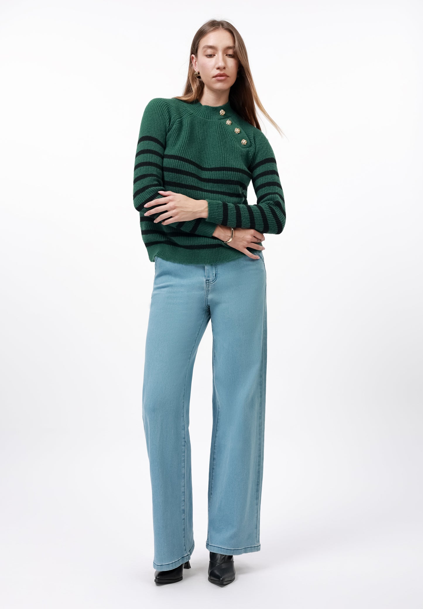 Anna Field Jumper - Green/black