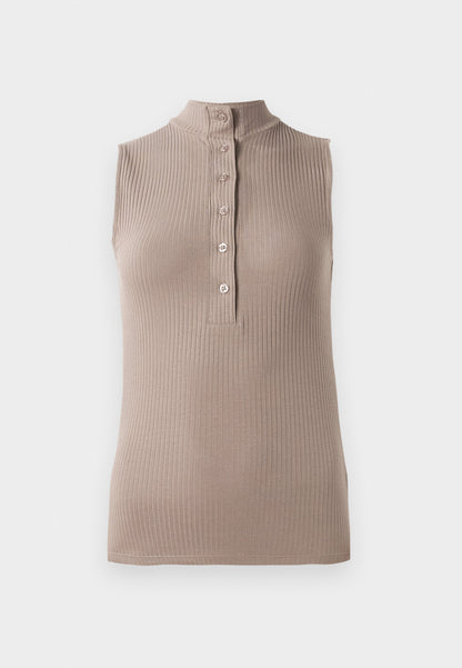 Anna Field TANK WITH BUTTONS - Top - Taupe Gray