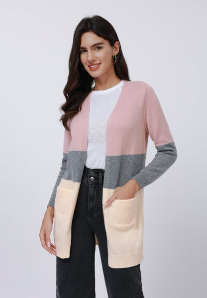 Anna Field Cardigan - Purple/grey/ercu