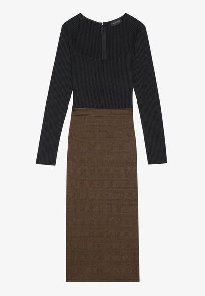 Anna Field Jumper Dress - Black/brown