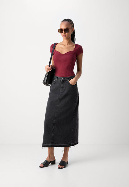 Anna Field Basic T-shirt - Dark Red