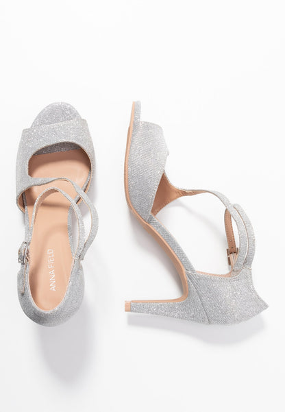 Anna Field High Heeled Sandals - Silver