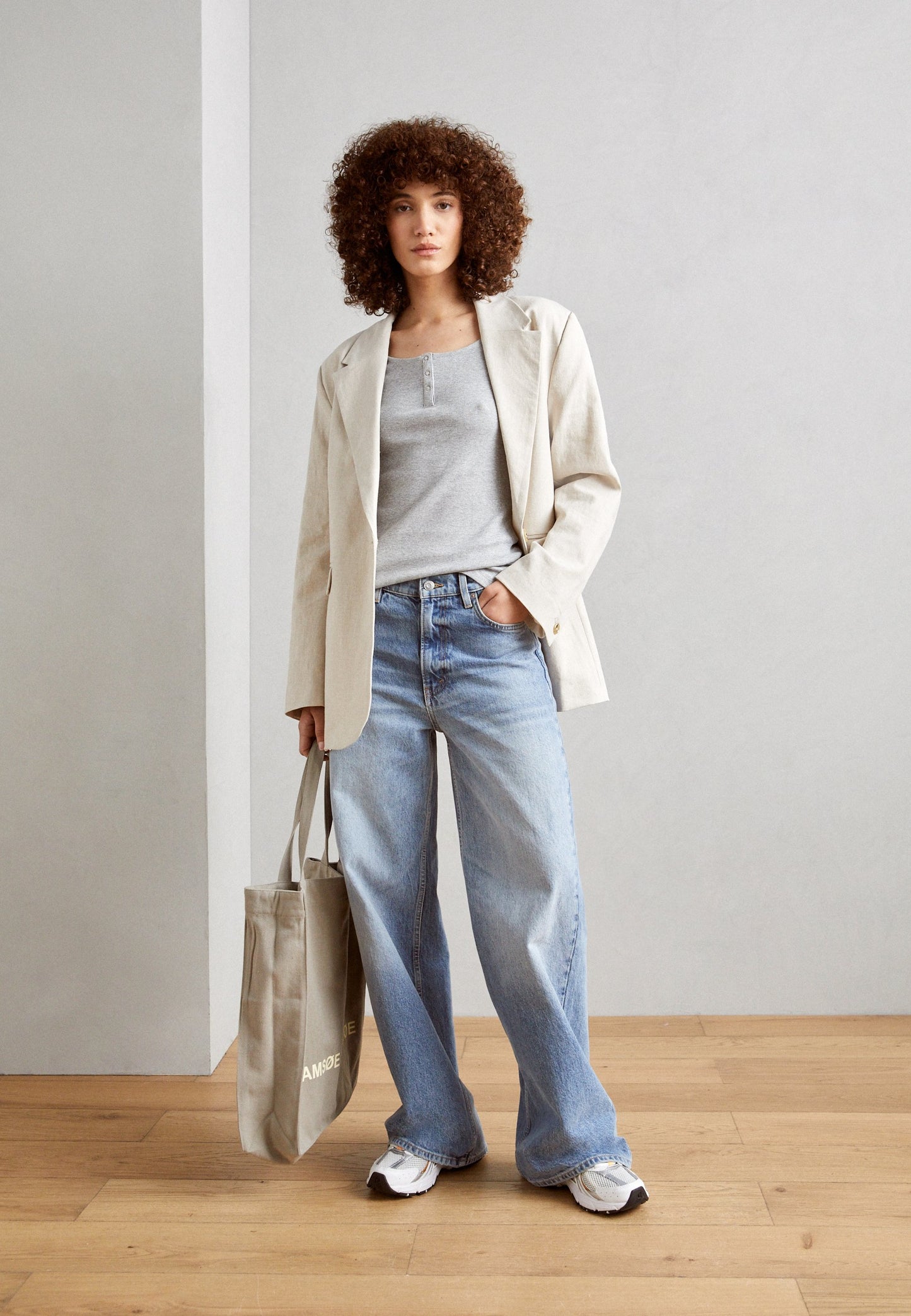 Anna Field Long Sleeved Top - Mottled Grey