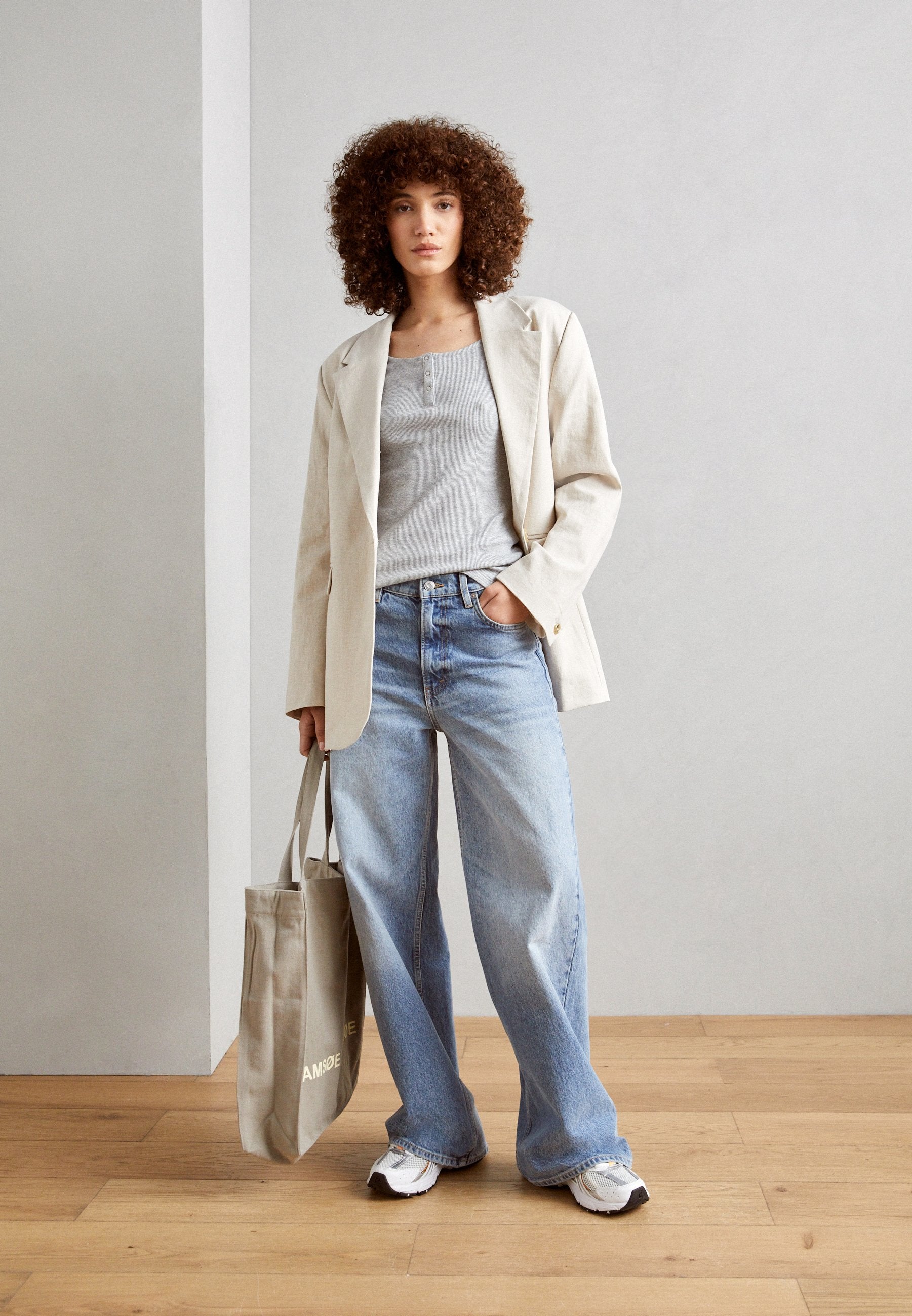 Anna Field Long Sleeved Top - Mottled Grey