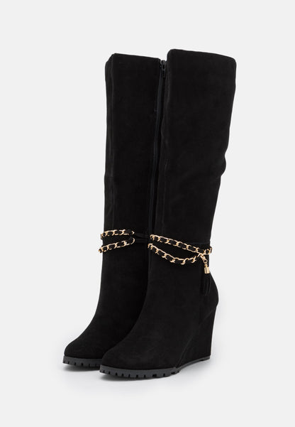 Anna Field Leather - Wedge Boots - Black