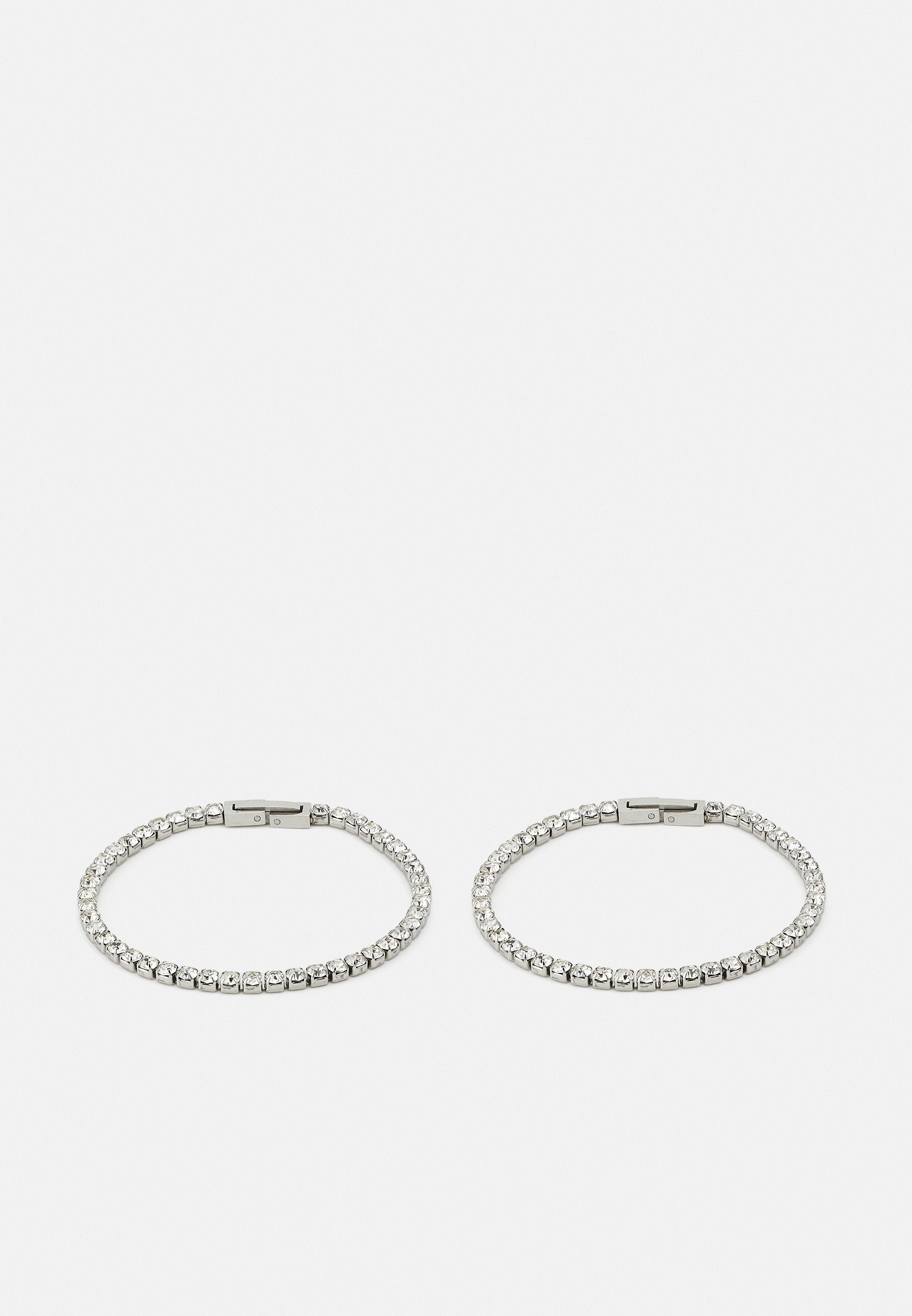 Anna Field TENNIS BRACELET 2 PACK - Bracelet - Silver-coloured