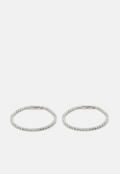 Anna Field TENNIS BRACELET 2 PACK - Bracelet - Silver-coloured