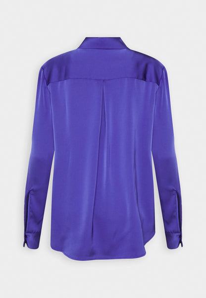 Anna Field Button-Down Blouse - Dark Blue
