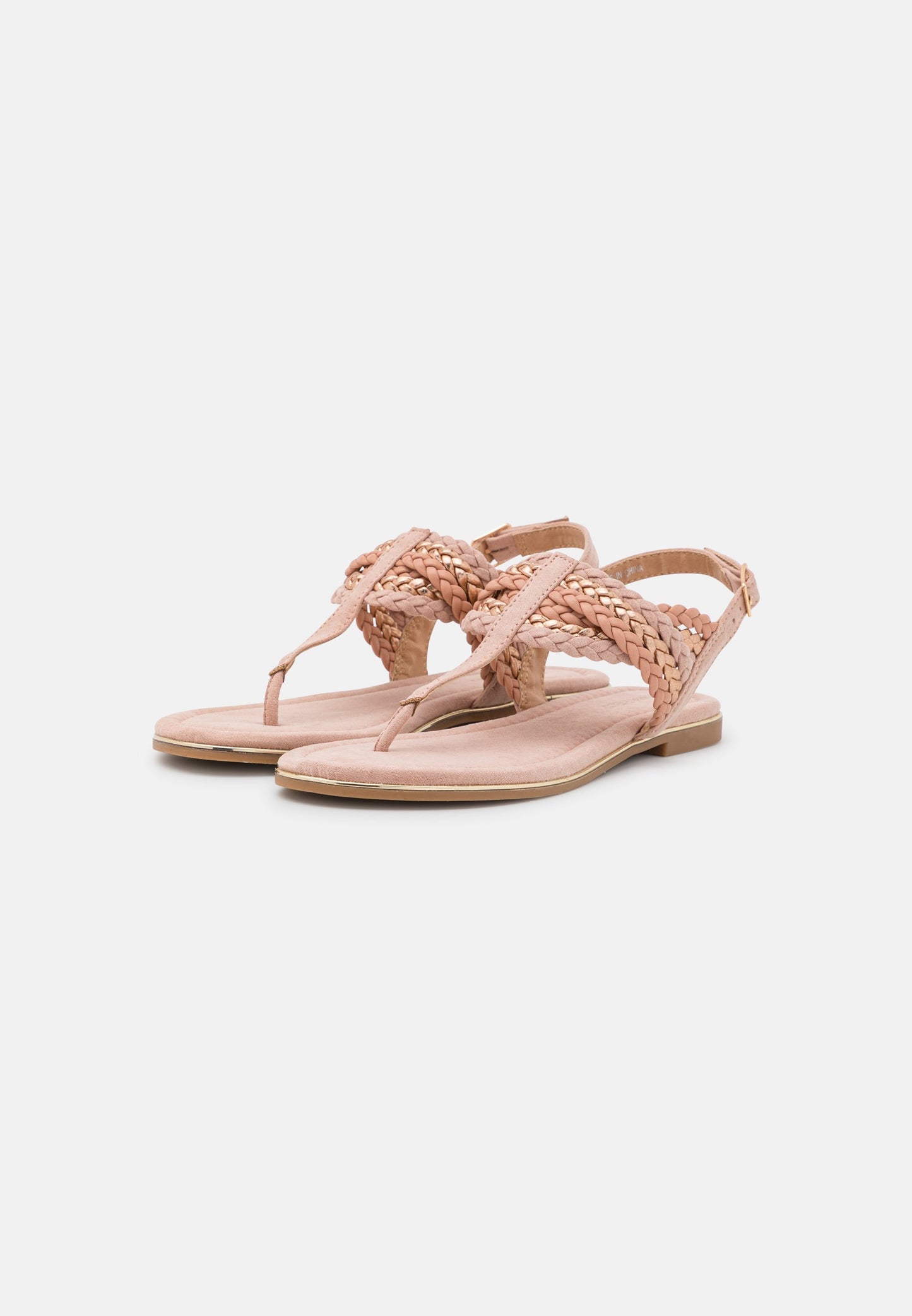 Anna Field T-Bar Sandals - Rose Gold-Coloured