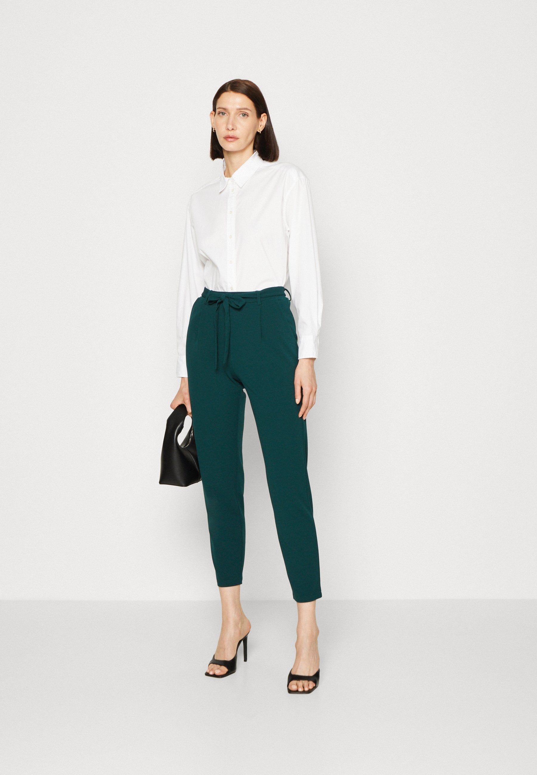 Anna Field Trousers - Dark Green