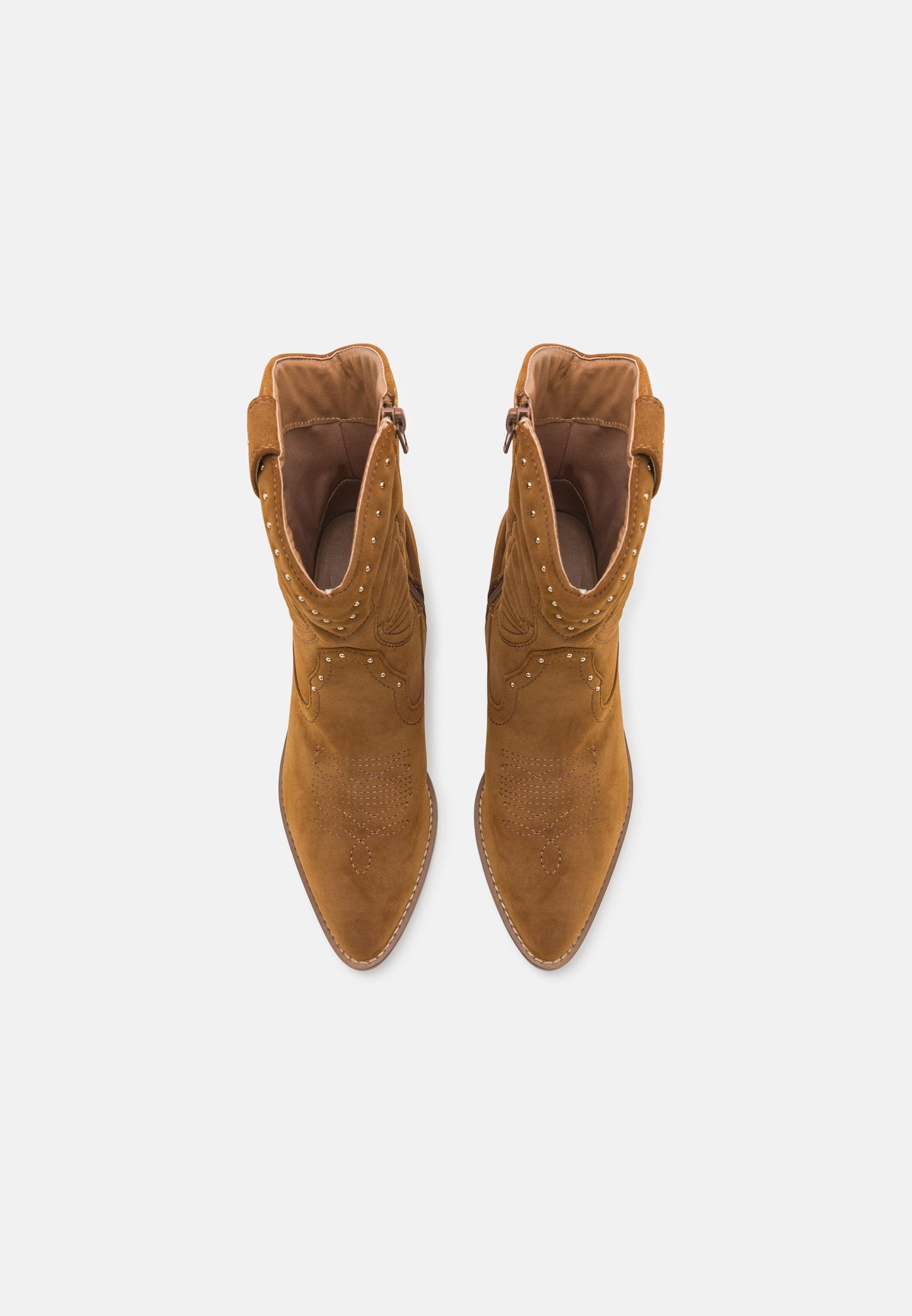 Anna Field Cowboy/biker Ankle Boot - Cognac