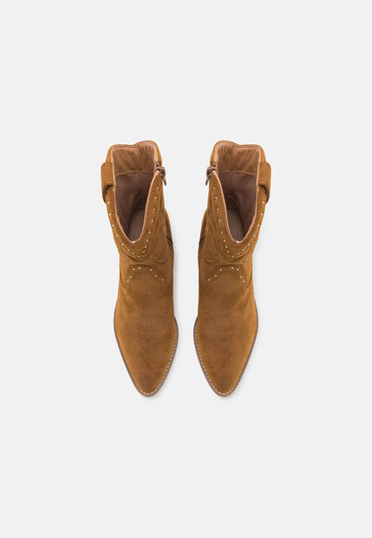 Anna Field Cowboy/biker Ankle Boot - Cognac