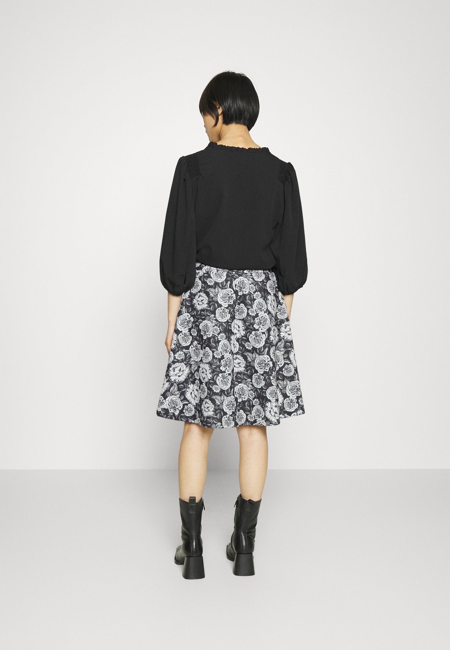 A-Line Skirt - Black/White