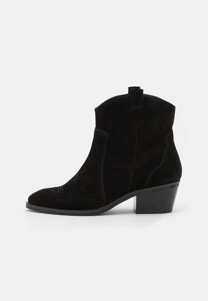 Anna Field Leather - Cowboy/Biker Ankle Boot - Black