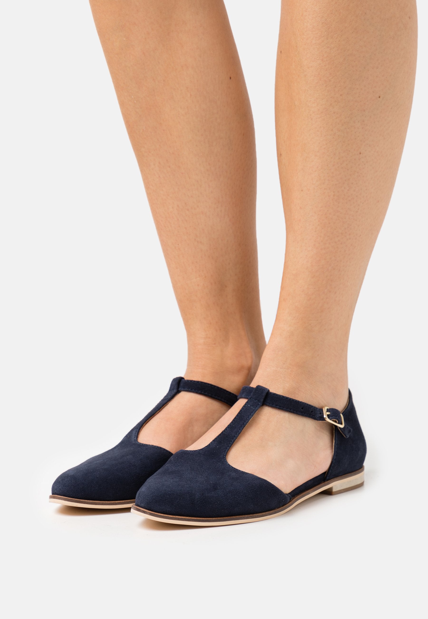  Leather - Ankle Strap Ballet Pumps