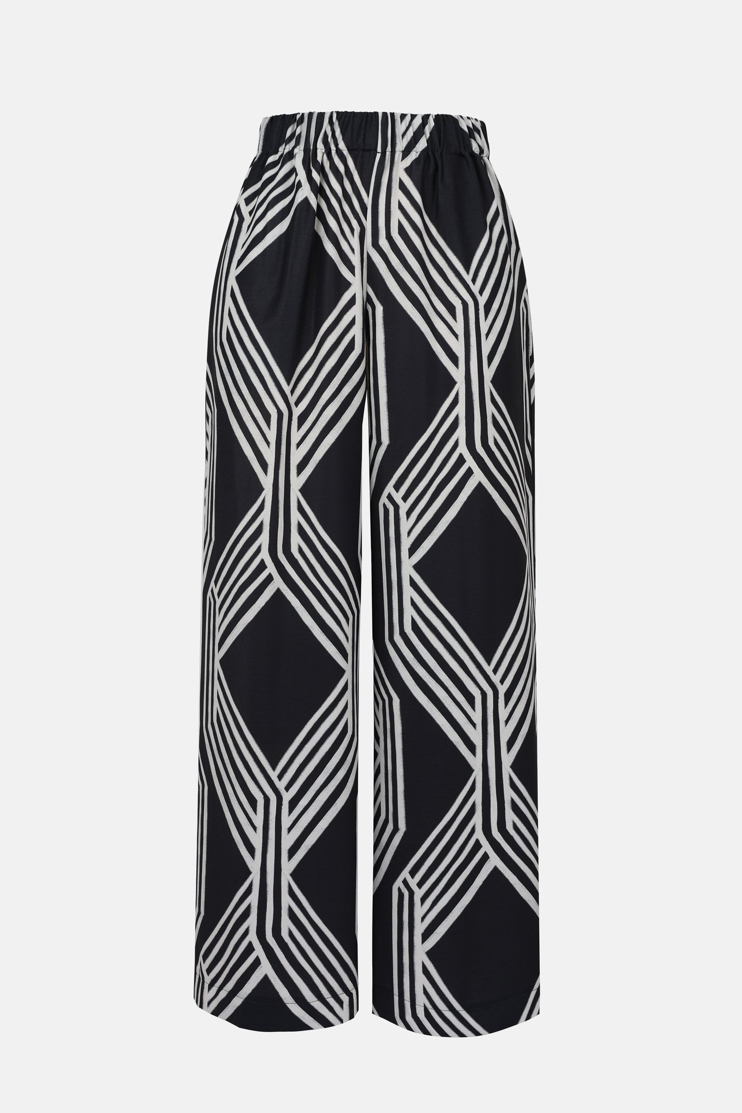 Anna Field Trousers - White/black