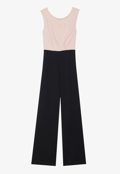 Anna Field 2IN1 WIDE LEG - Jumpsuit - White/dark Blue