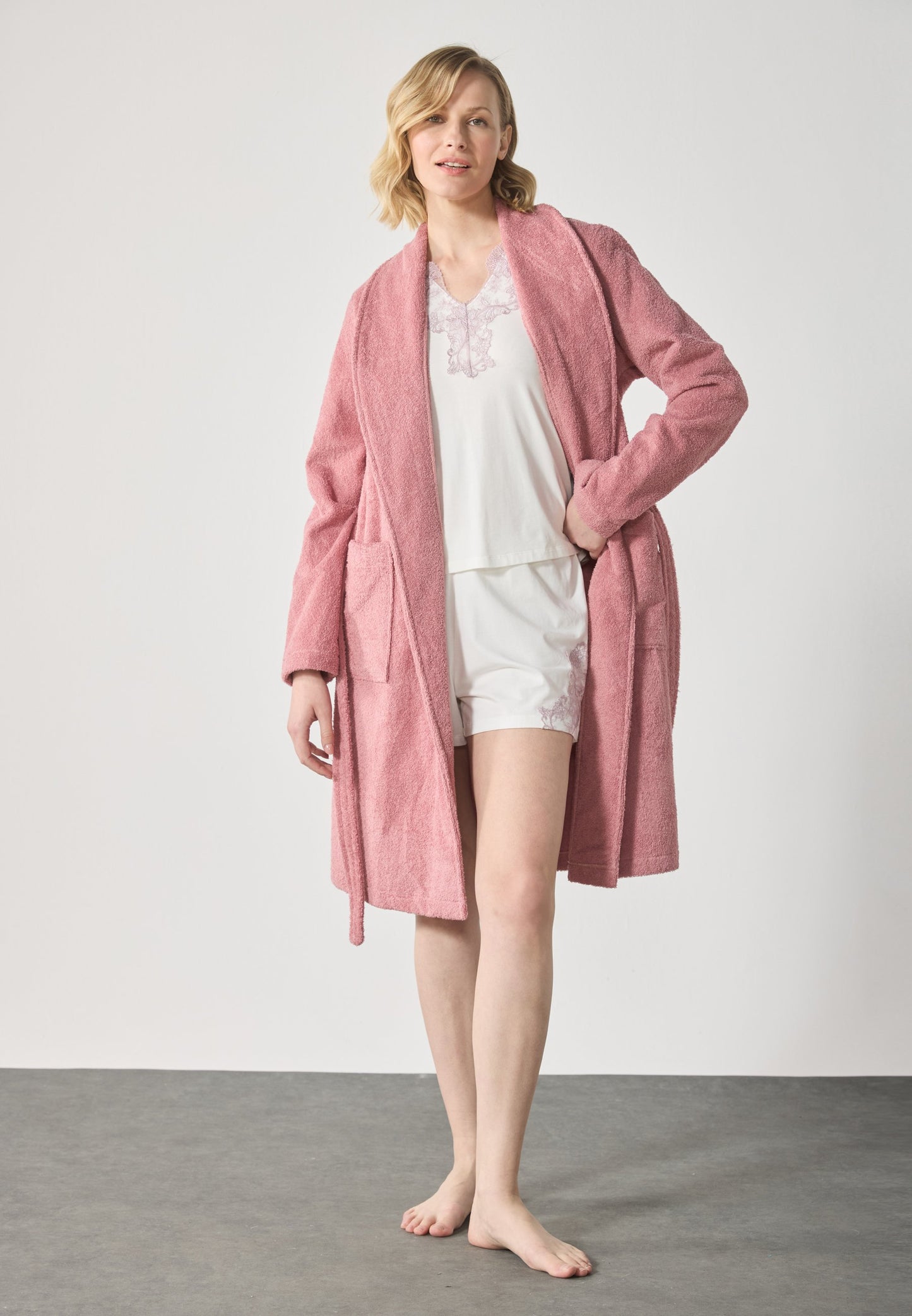 Anna Field Dressing Gown - Light Pink