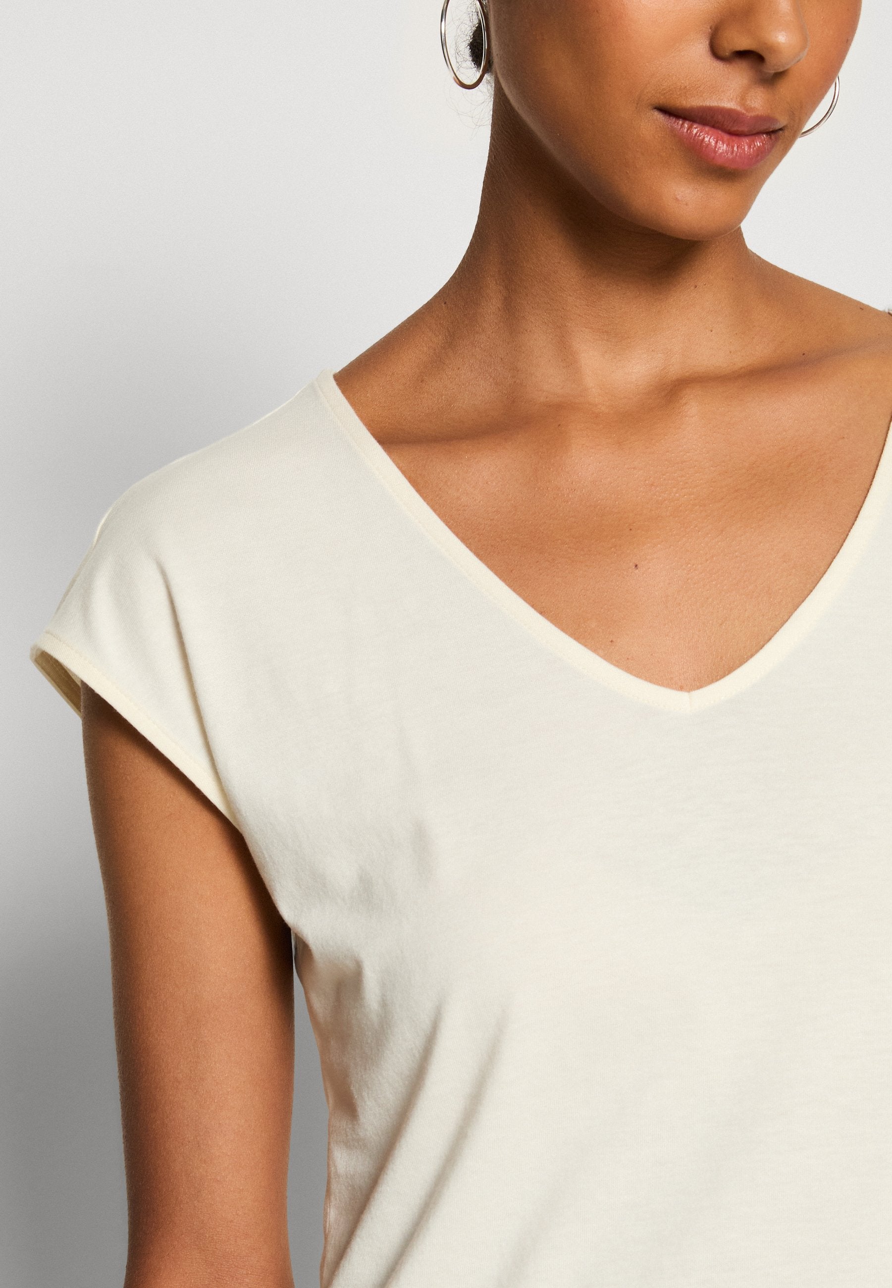 Anna Field 2 PACK - Basic T-shirt - Off-white/bordeaux