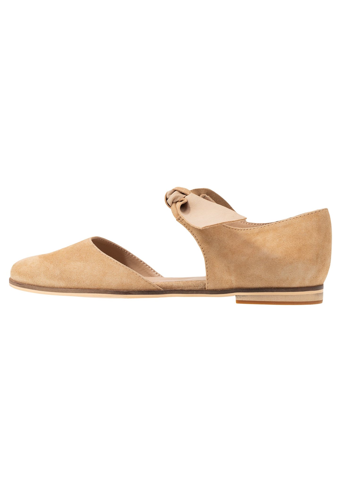 Anna Field Leather - Ankle Strap Ballet Pumps - Beige