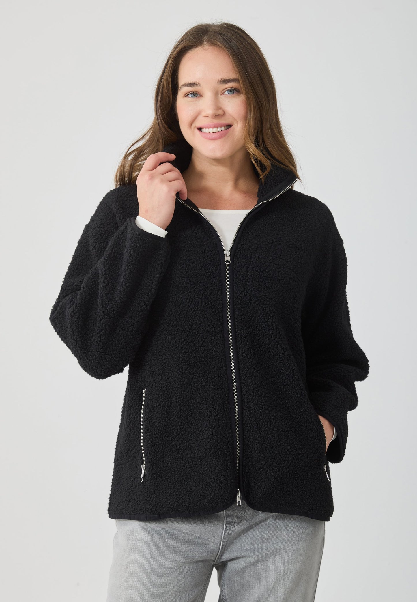 Fleece Jacket - 19-3907 Tcx True Black