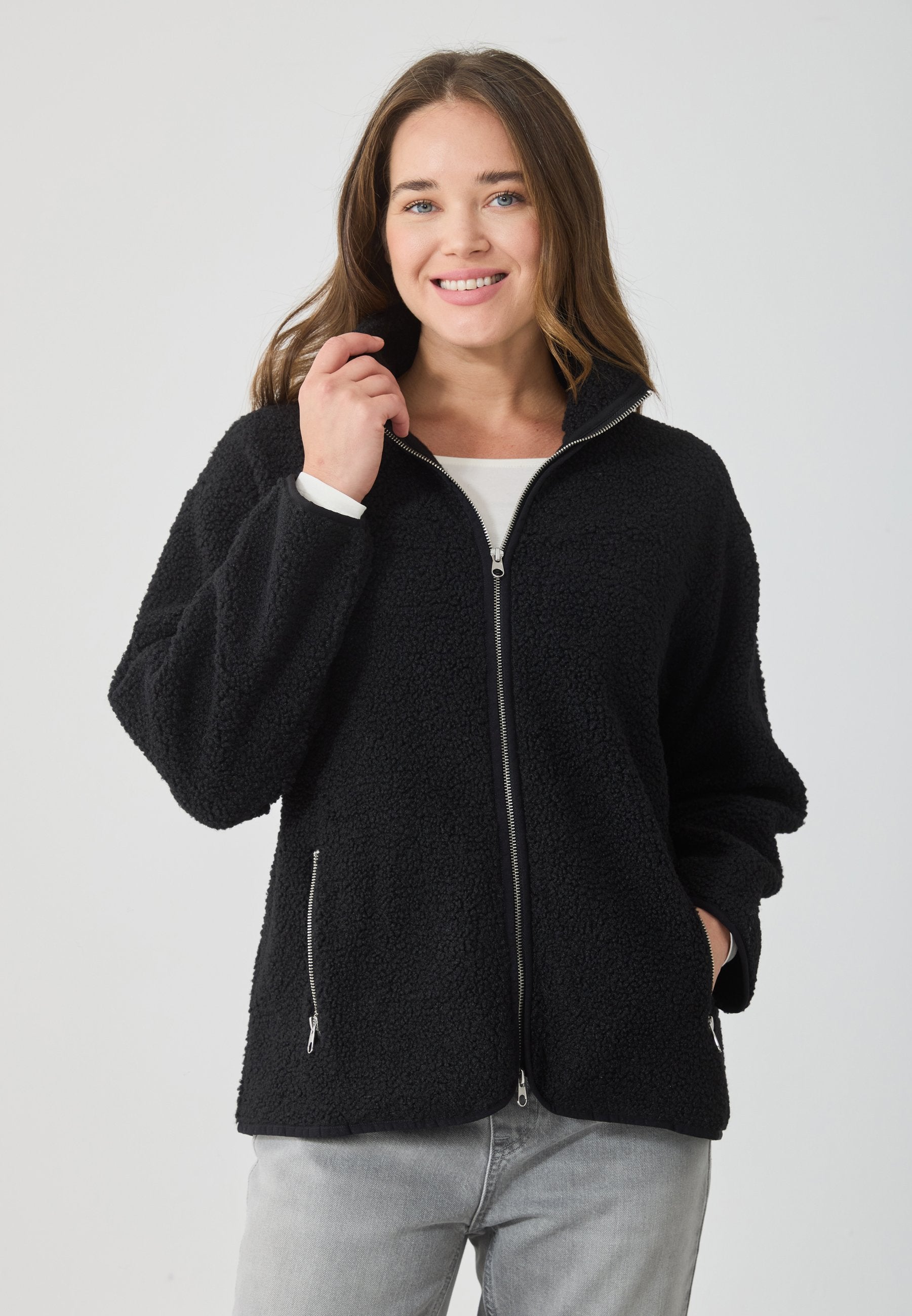  Fleece Jacket - 19-3907 Tcx True Black