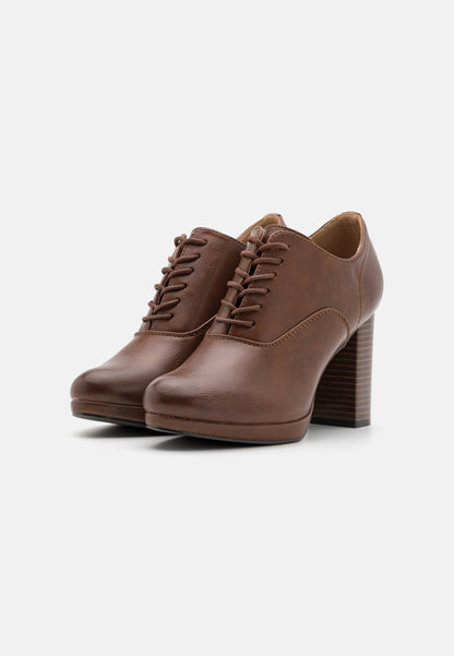 Anna Field High Heeled Ankle Boots - Cognac