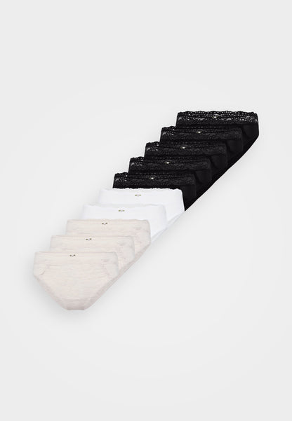 Anna Field 10 PACK - Briefs - Black/light Grey Melange/white
