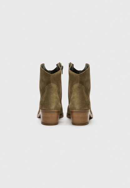 Anna Field LEATHER - Cowboy/biker Ankle Boot - Khaki