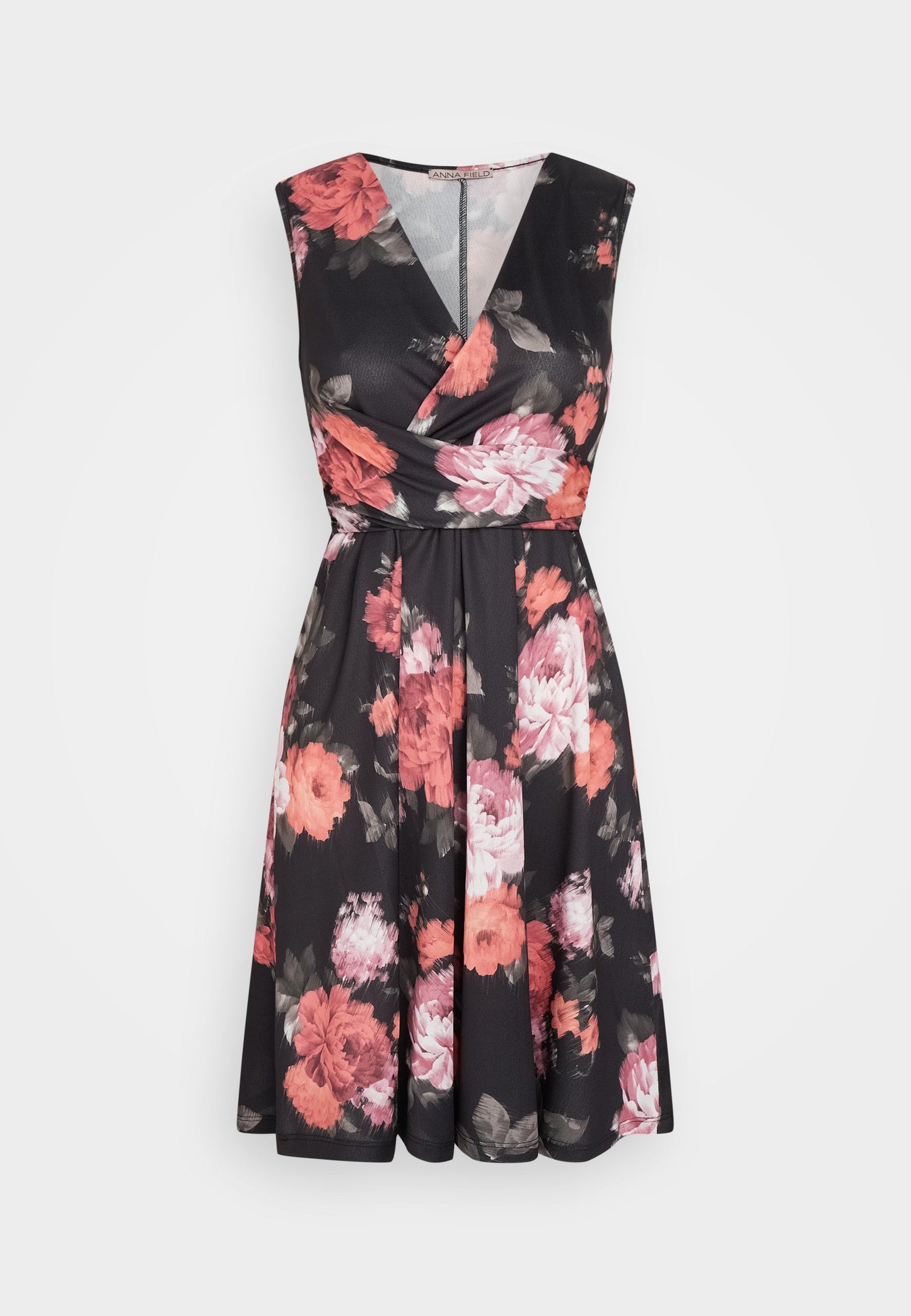 Anna Field Jersey Dress - Black/Multi-Coloured