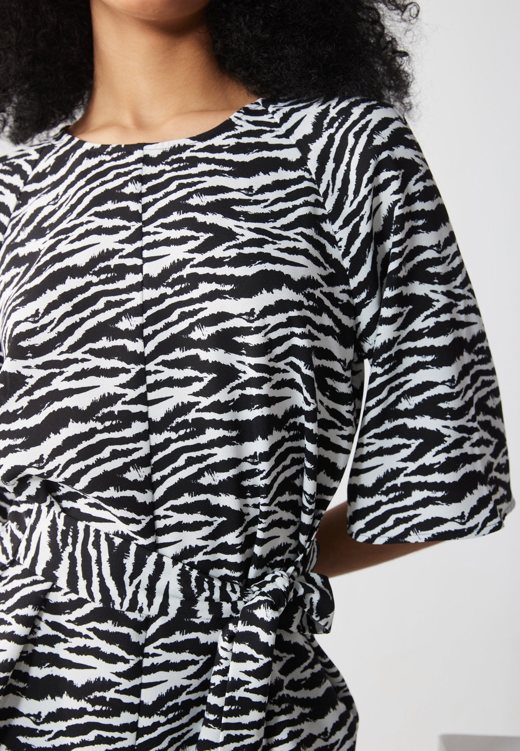Anna Field Tunic - White,black