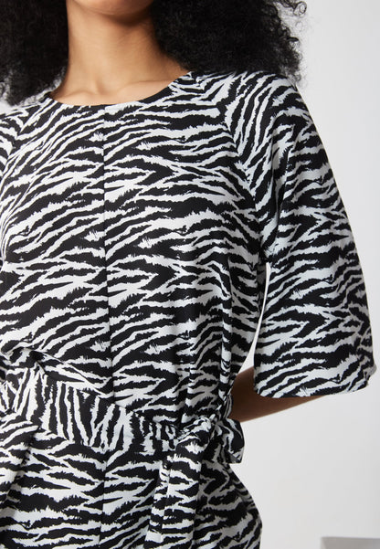 Anna Field Tunic - White,black