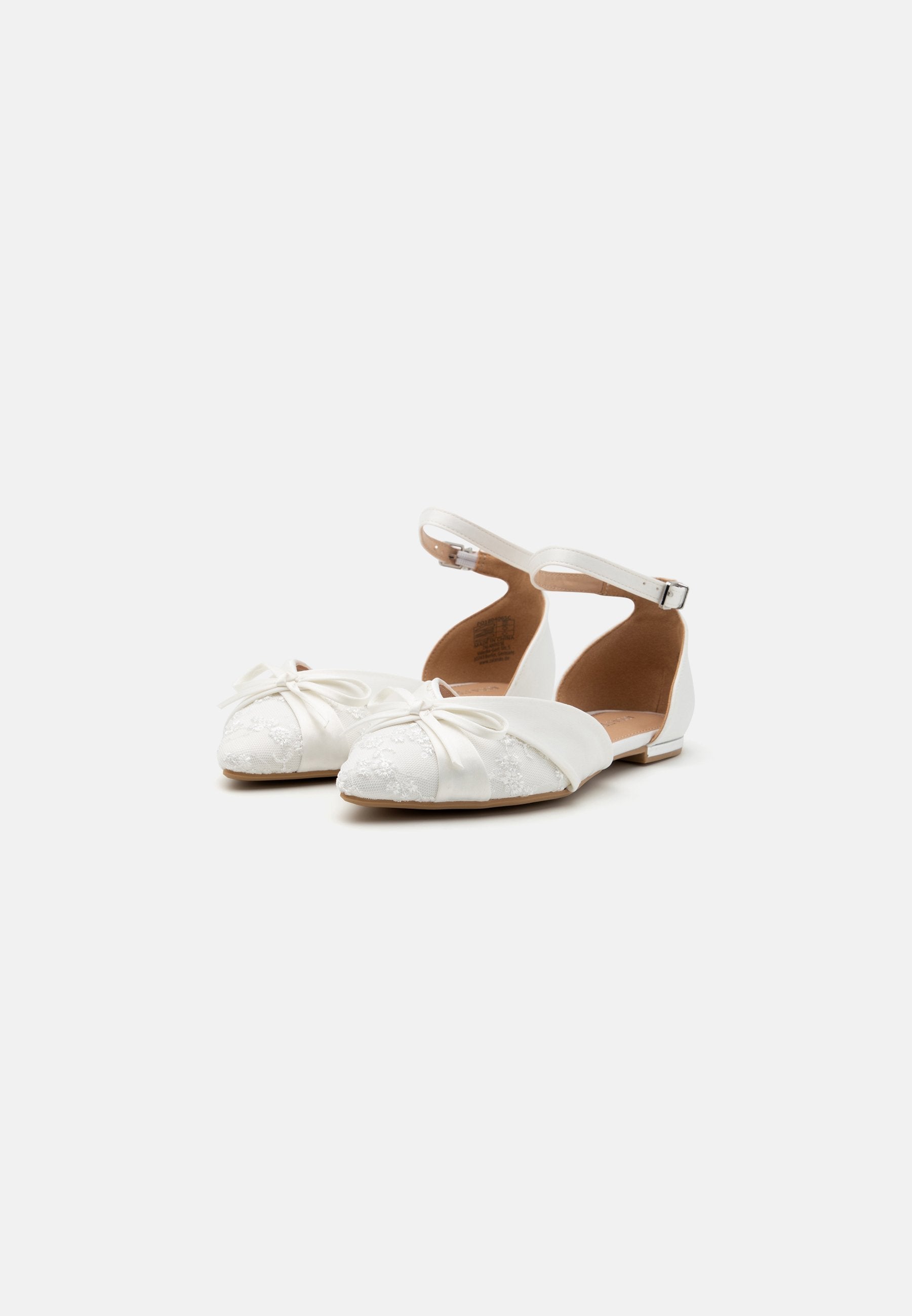Anna Field BREEZE - Ankle Strap Ballet Pumps - White