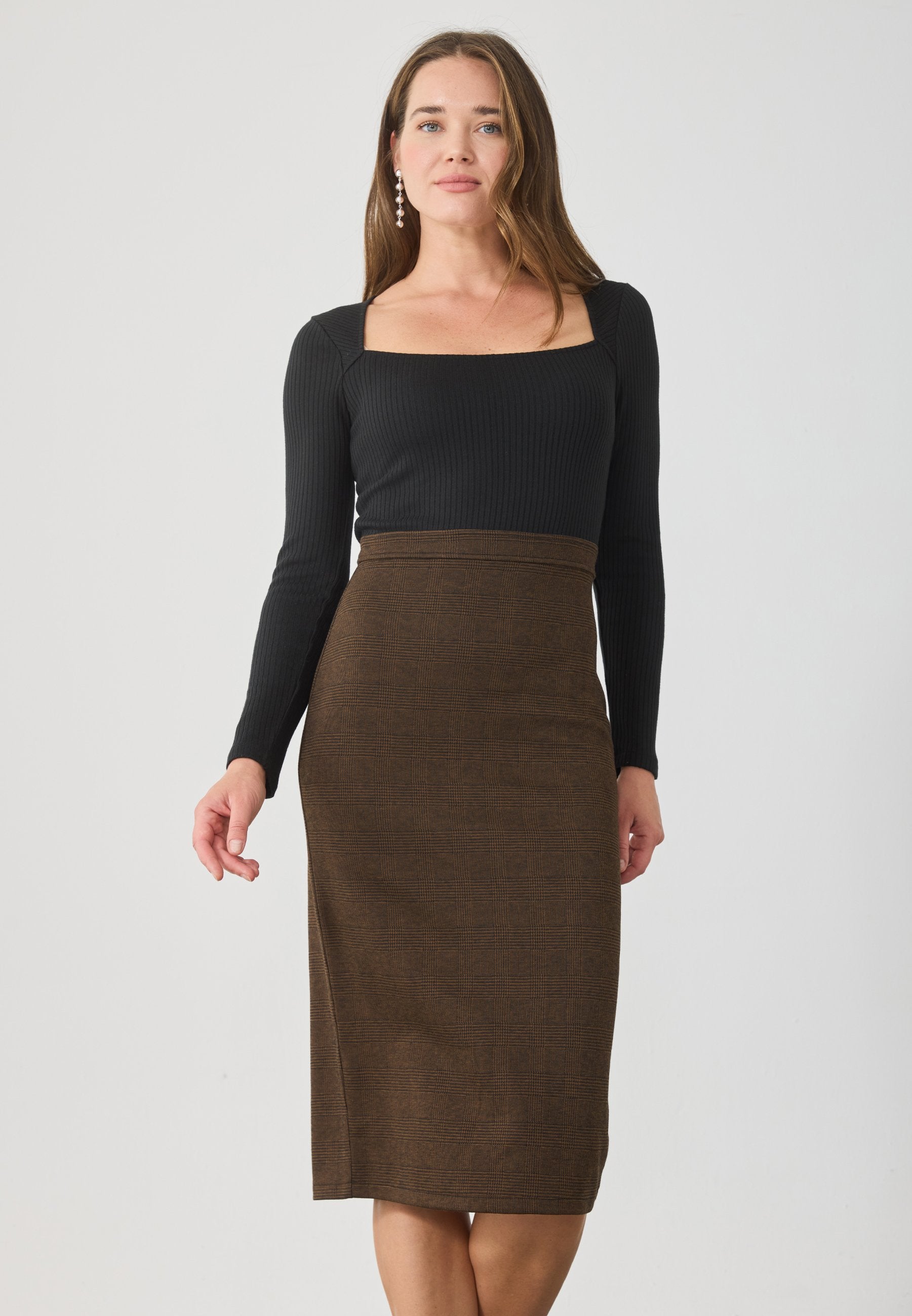 Anna Field Jumper Dress - Black/brown