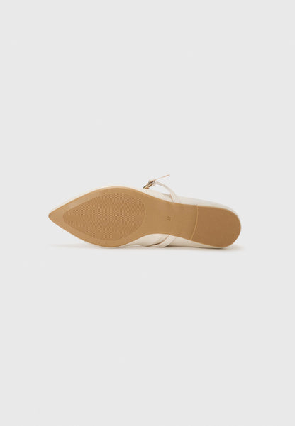 Anna Field Ankle Cuff Ballet Pumps - Off White