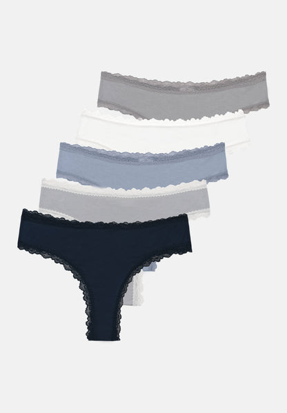 Anna Field 5 PACK - Briefs - Rose/white/beige