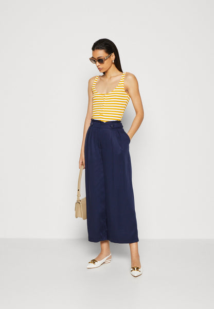 Anna Field Top - White/Yellow