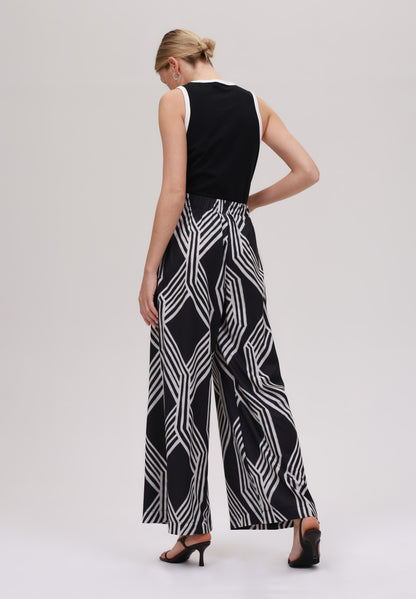 Anna Field Trousers - White/black