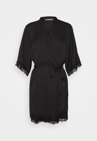 Anna Field Dressing Gown - Black
