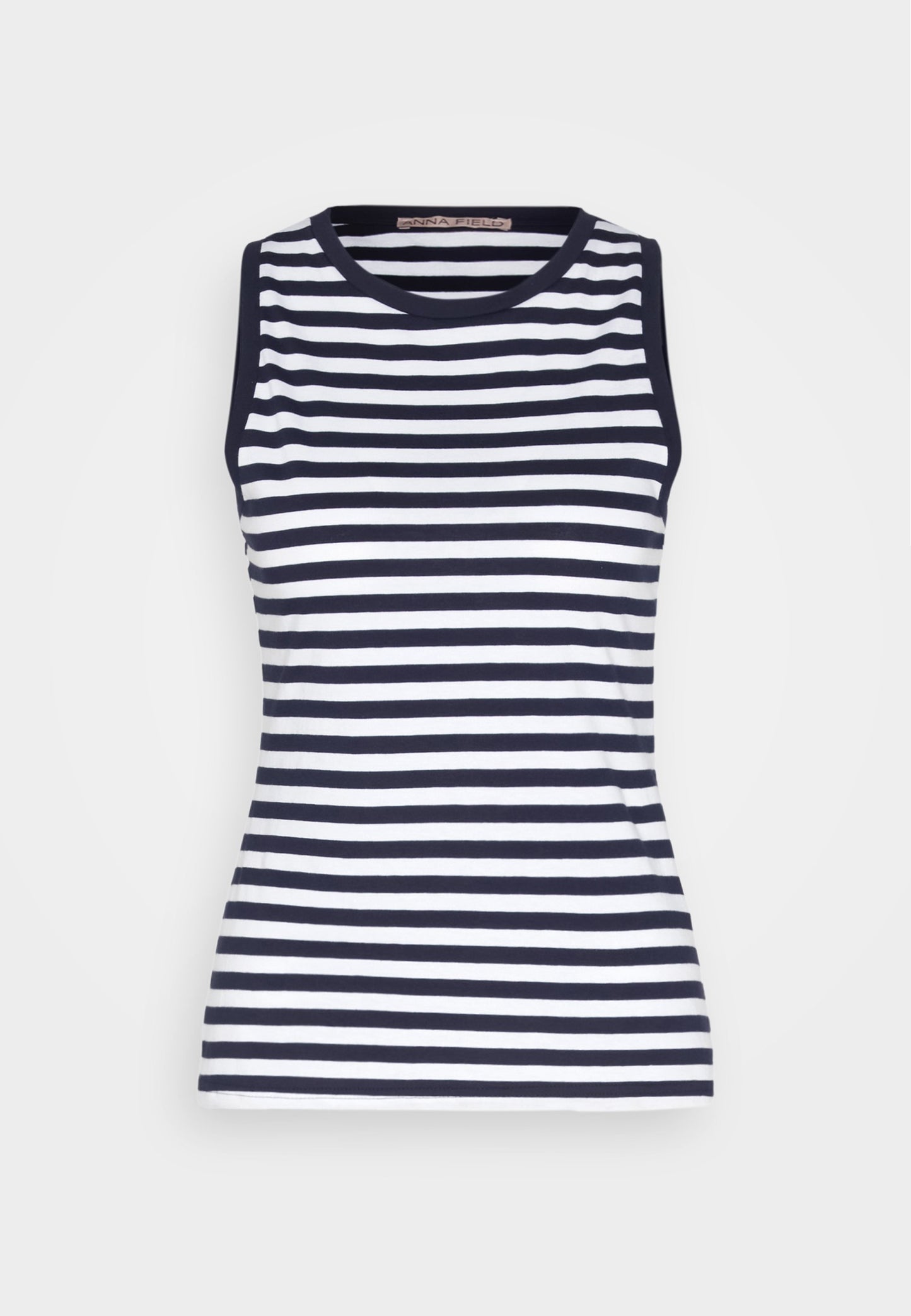 Anna Field Top - Dark Blue/White