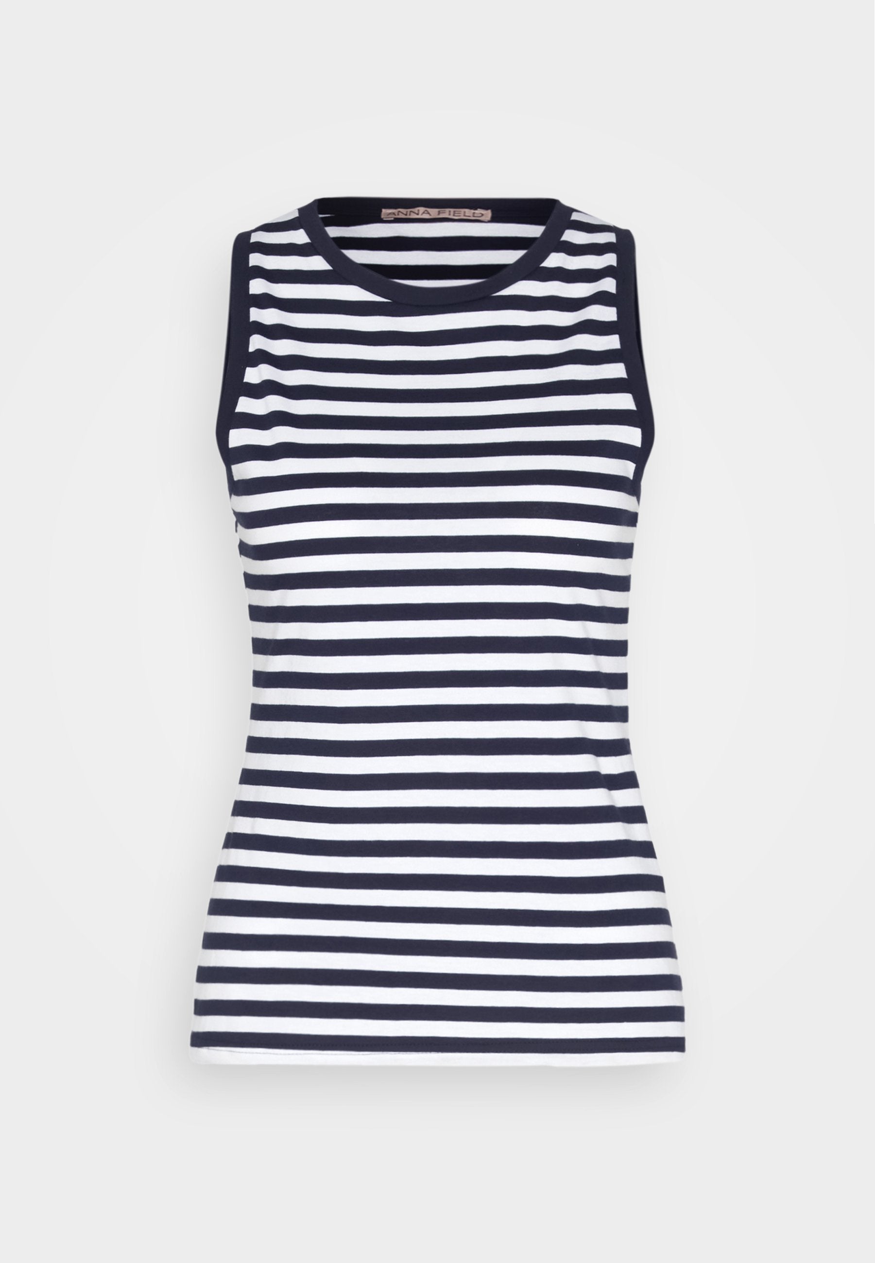 Anna Field Top - Dark Blue/White