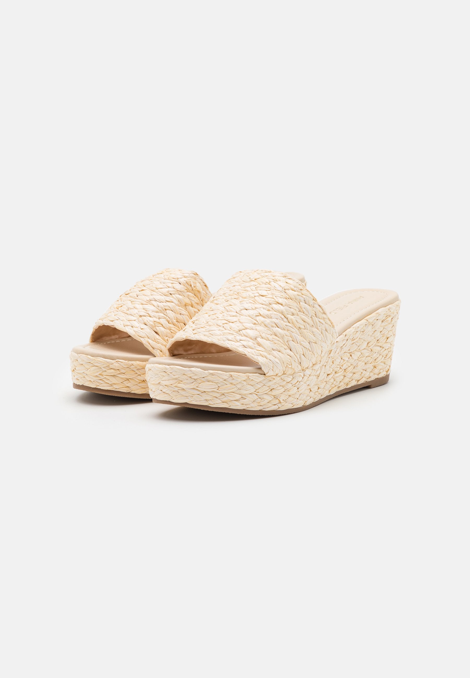 Anna Field Heeled Mules - Beige