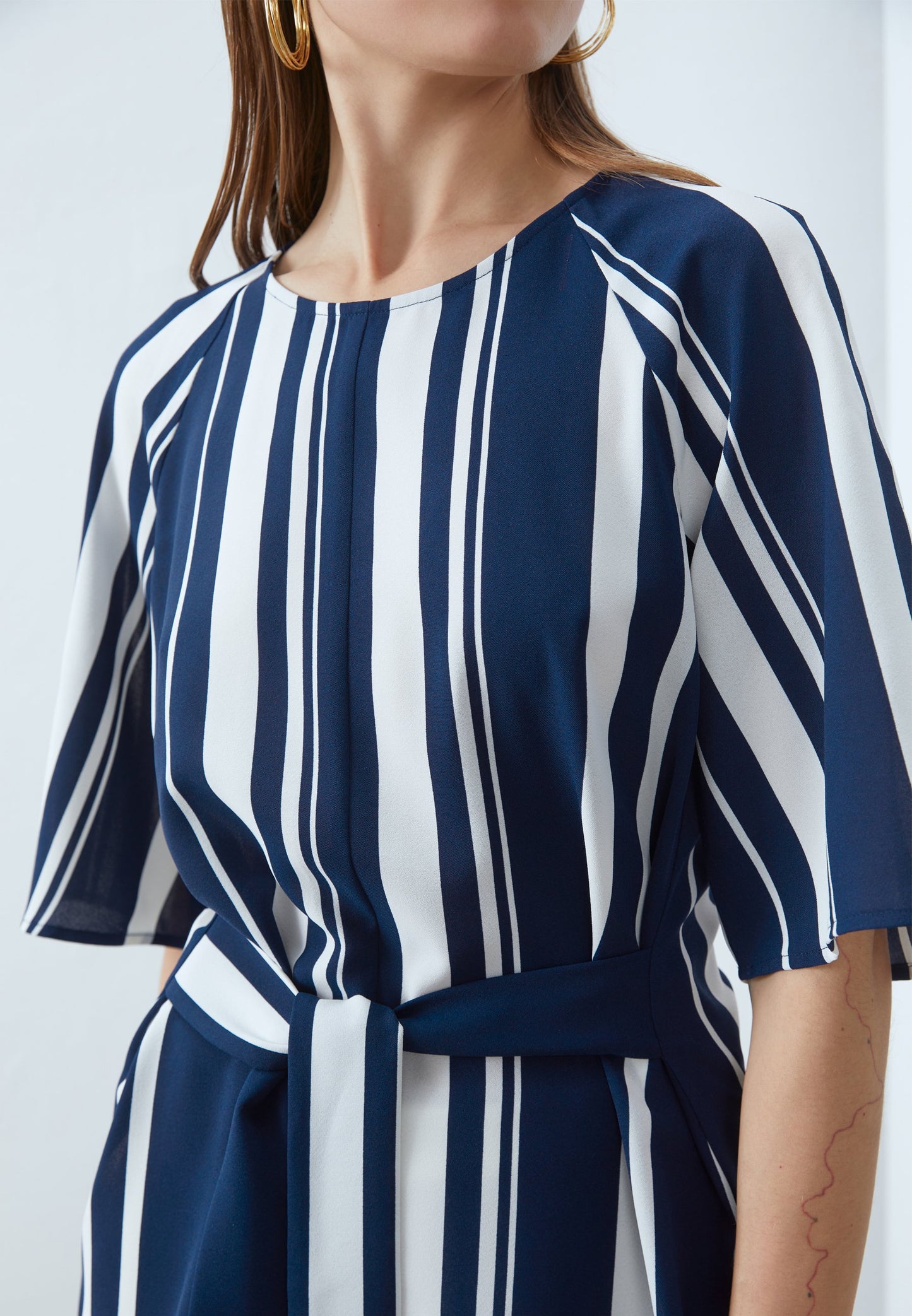 Anna Field Tunic - Blue/white